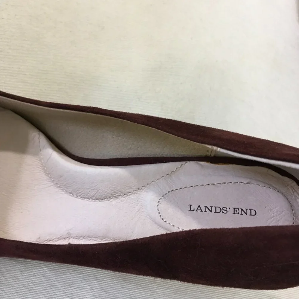 Lands End Peep Toe Pumps Sz 9B NWOT